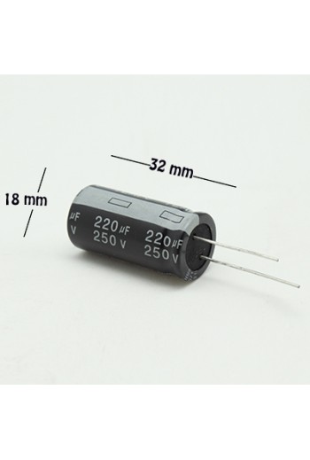 CE-220-250V Capacitor Electrolítico 220uF 250V 105C