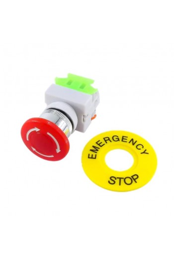 835-1000 Botón de Paro de Emergencia 660V 10A 22mm