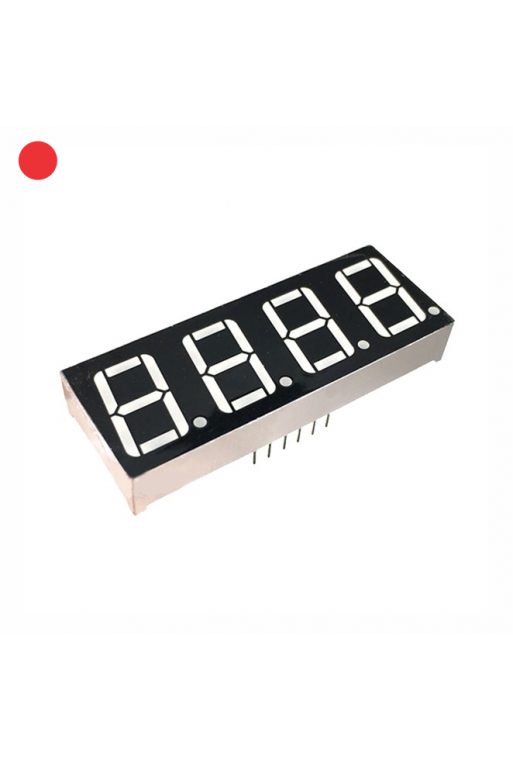 D7CC-4-RO Display 7 Segmentos 4 Digitos Catodo Comun Rojo