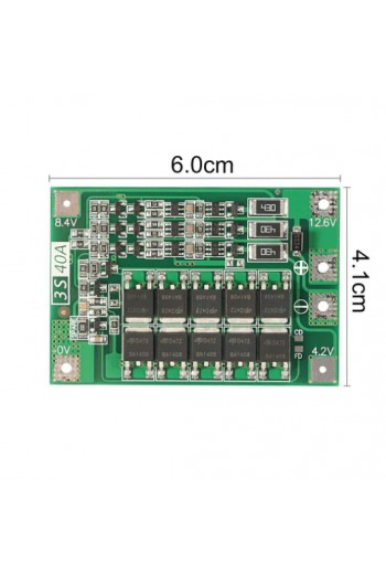 XS-114 Módulo De Carga Descarga De Baterías Litio BMS 12.6V 40A 3S