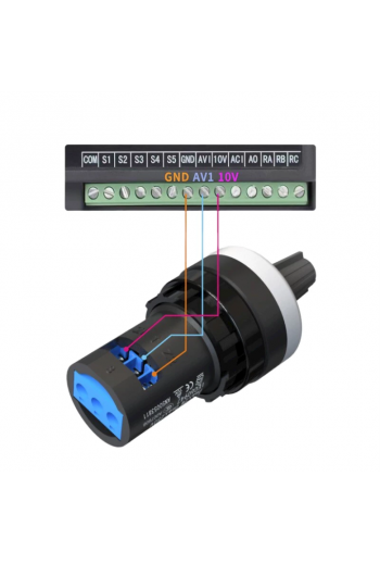 POT10K-IND Potenciómetro Industrial 10K, para Panel, LA42DWQ-22