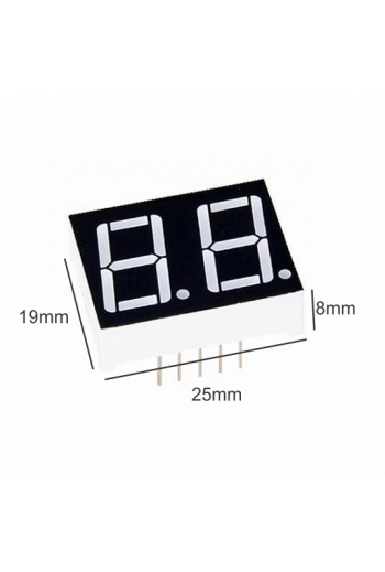 D7CC-2-AZ Display 7 Segmentos 2 Digitos Catodo Comun Color Azul