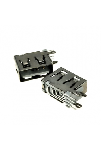 700-210 Jack USB 4 Pines, Vertical, para PCB, Cuerpo Corto