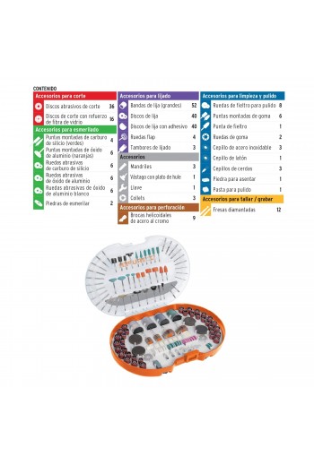 MOTO-KIT-276 Kit de Accesorios para Moto Tool 276 Piezas 100729