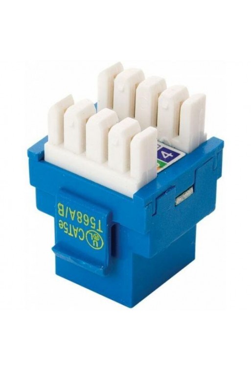 350-010AZ Jack RJ45 Keystone CAT5E 180 Grados Color Azul