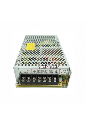 RID-125-1224 Fuente de Poder Conmutada Multiple 12V 3.7A 24V 3.7A, Entrada 110-220VAC