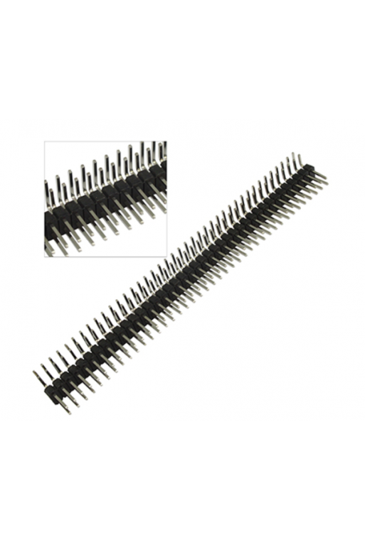 TM-40-DAR Tira de Pines 2 Lineas Angulo Recto