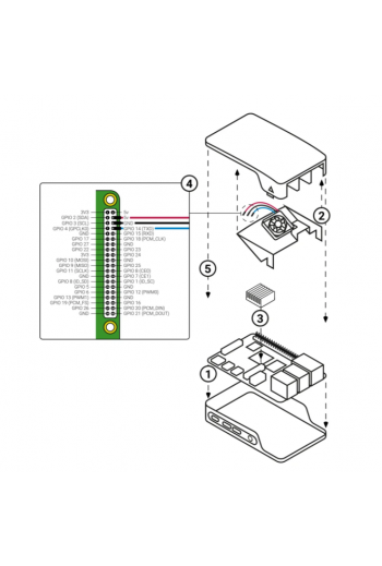 XS-459 Ventilador y Disipador para Raspberry PI 4 OFICIAL