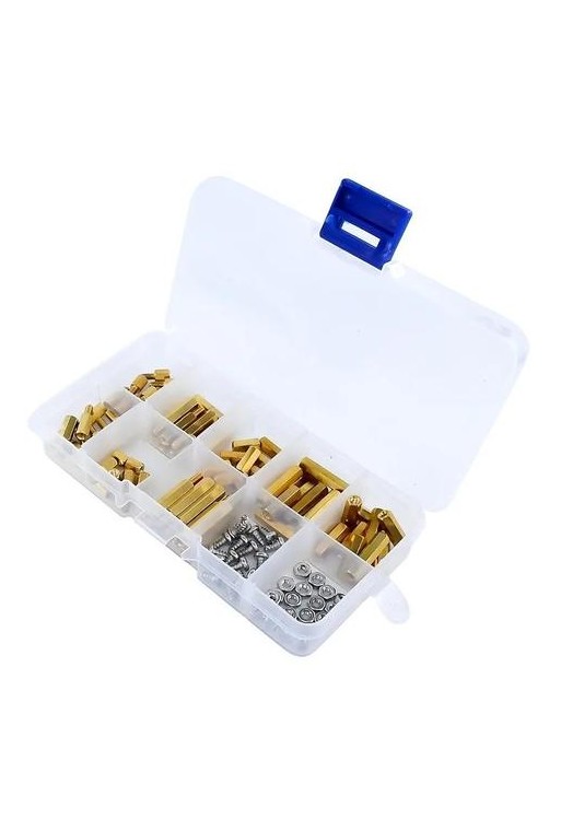 XS-303 Kit De 120 Separadores Standoff Hexagonales Y Tornillos  M3 De Latón