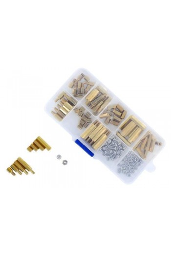 XS-303 Kit De 120 Separadores Standoff Hexagonales Y Tornillos  M3 De Latón