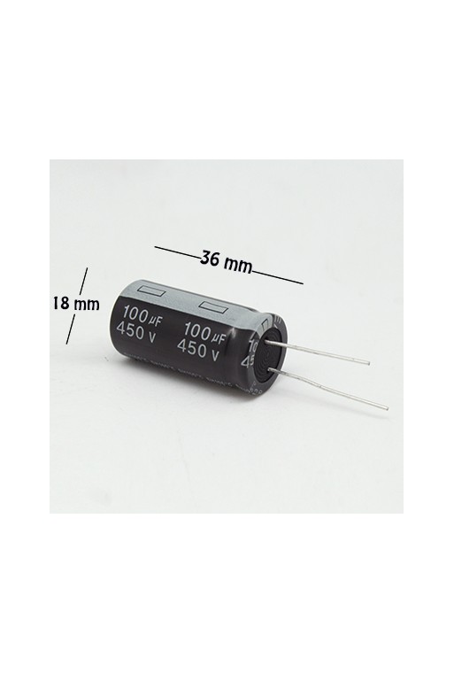 CE-100-450V Capacitor Electrolítico 100uF 450V 105C