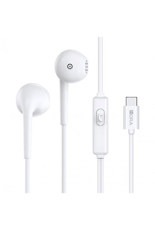 700-2004 Audífonos Alámbricos Tipo C AUT124 Color Blanco