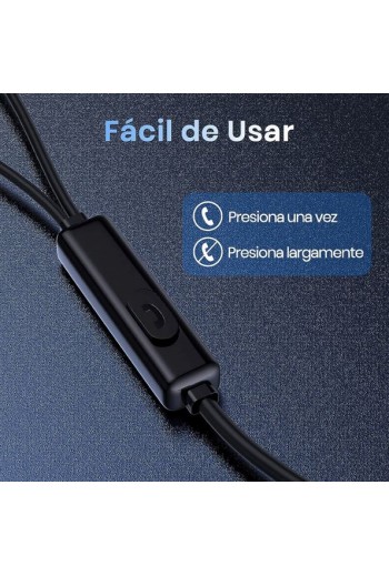 700-2004 Audífonos Alámbricos Tipo C AUT124 Color Blanco