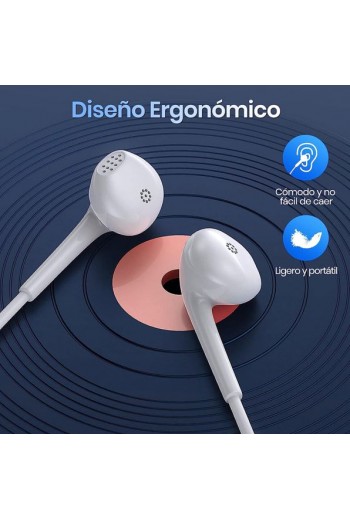 700-2004 Audífonos Alámbricos Tipo C AUT124 Color Blanco