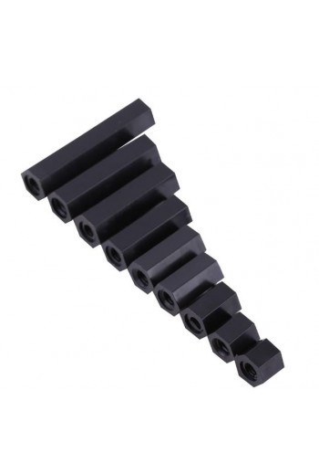 SEP-PLA-10H Separador Hexagonal Hembra Hembra M3 10mm de Nylon Plástico