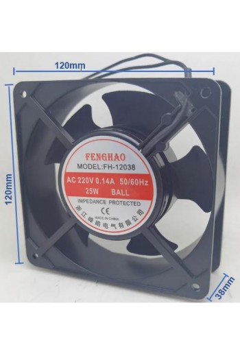 510-7008 Ventilador de 120mm X 120mm X 38mm, 110VAC a 120VAC 15W