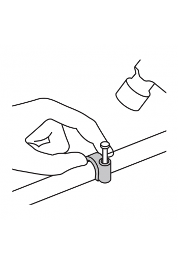 GCU-6B Bolsa con 20 Grapas Blancas de 6 mm para Cable Redondo, Teléfono, Coaxial 48272