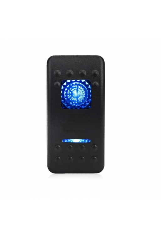835-174 Switch con 5 Patas y Led Indicador para Luces Auxiliares Color Azul