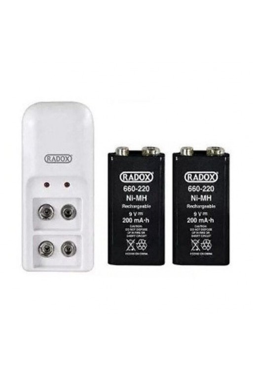 660-220 Cargador de Baterias 9V con 2 Baterías Incluidas 200mA/hr Ni-MH