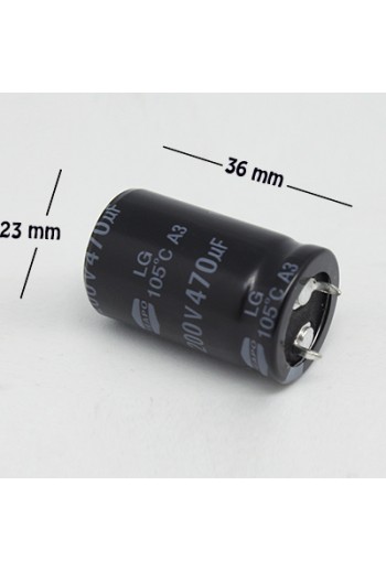 CE-470-200V Capacitor Electrolítico 470uF 200V 105C