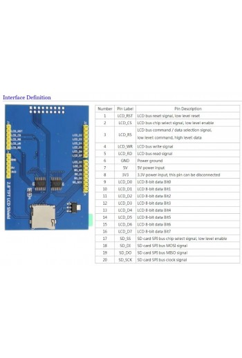 XS-495 Pantalla Touch A Color 2.8" TFT SPI LCD Display Incluye Lápiz ILI9341 HX8347