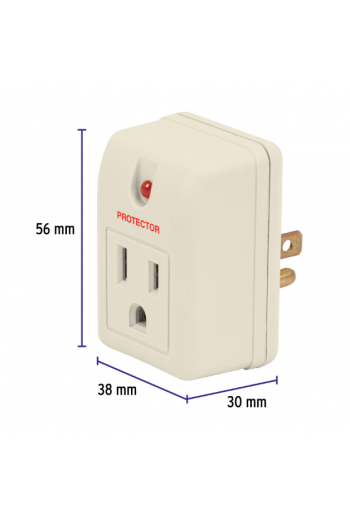 AD-270 Adaptador con Supresor de Picos 270 Joules, Volteck 46250