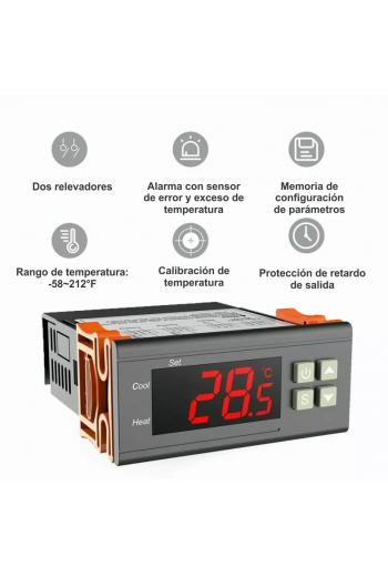 XS-453 Control de Temperatura y Humedad Termostato 110-220VAC STC-1000