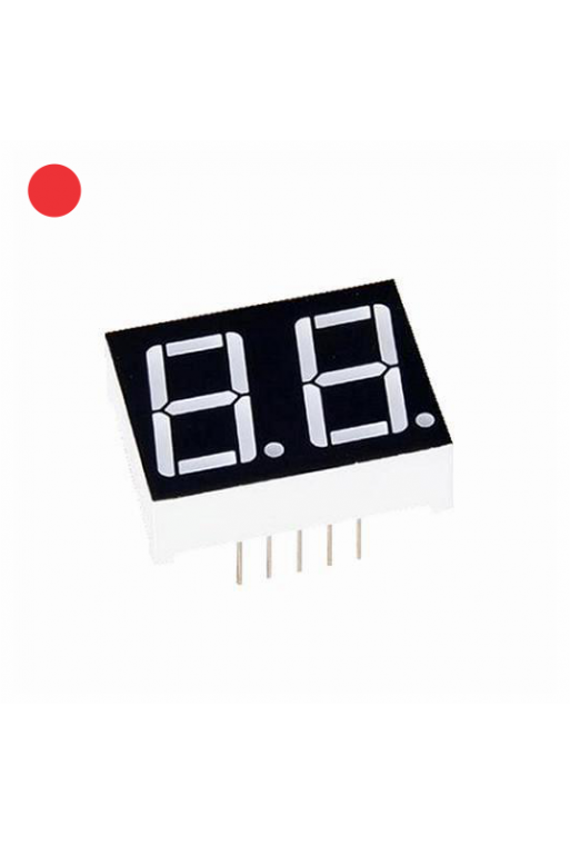 D7AC-2-RO Display 7 Segmentos 2 Digitos Anodo Color Rojo