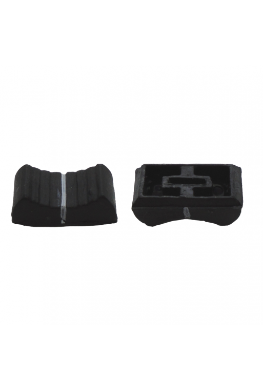 PD-NEG-010 Perilla para Potenciometro Deslizable Color Negro con Franja Blanca