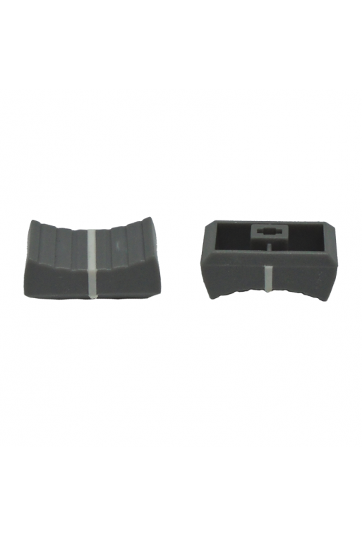 PD-GRIS-011 Perilla para Potenciometro Deslizable Color Gris con Franja Blanca