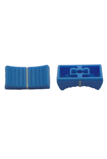 PD-AZL-011 Perilla para Potenciometro Deslizable Color Azul con Franja Blanca