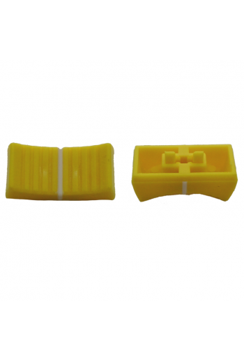 PD-AMA-011 Perilla para Potenciometro Deslizable Color Amarillo con Franja Blanca