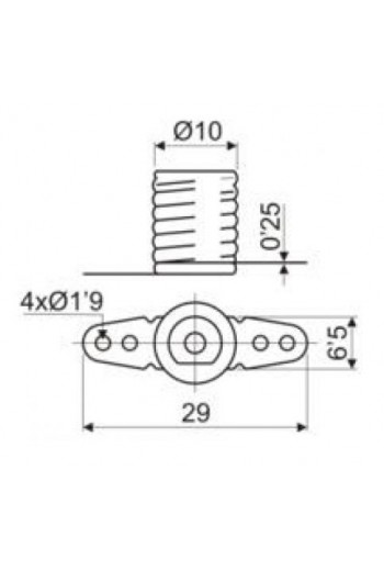 245-535 Portafoco de Rosca con Terminales, Base para Focos E10