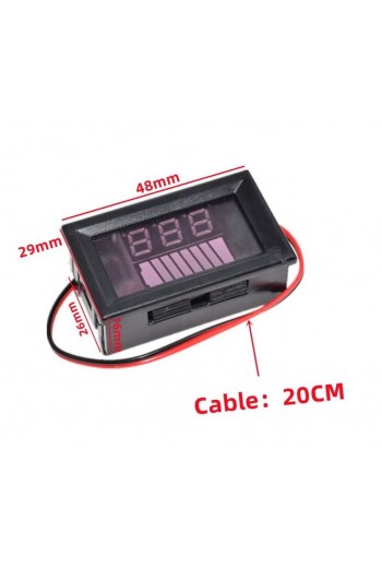 XS-254 Voltímetro con Indicador de Capacidad de Batería 12 - 60VDC OKY4095