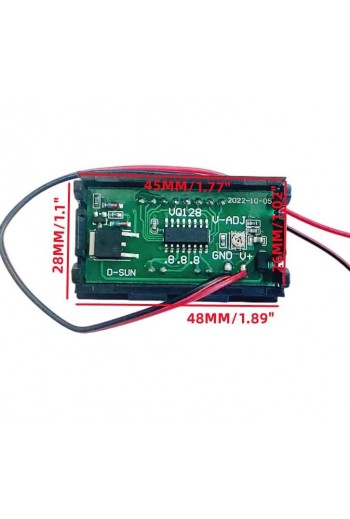 XS-254 Voltímetro con Indicador de Capacidad de Batería 12 - 60VDC OKY4095