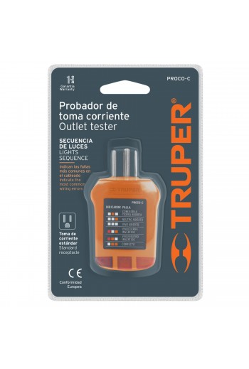 PROCO-C Probador de Receptáculo Tomacorriente 17241