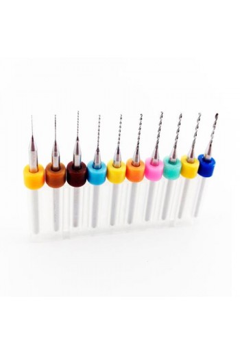 KIT-228 Kit de 10 Brocas Fresas 0.3-1.2mm para PCB