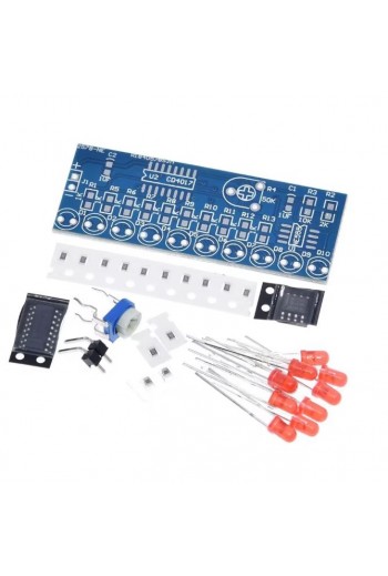 XS-541 Kit de Auto Fantástico para Armar, NE555 y CD4017 Light Chaser