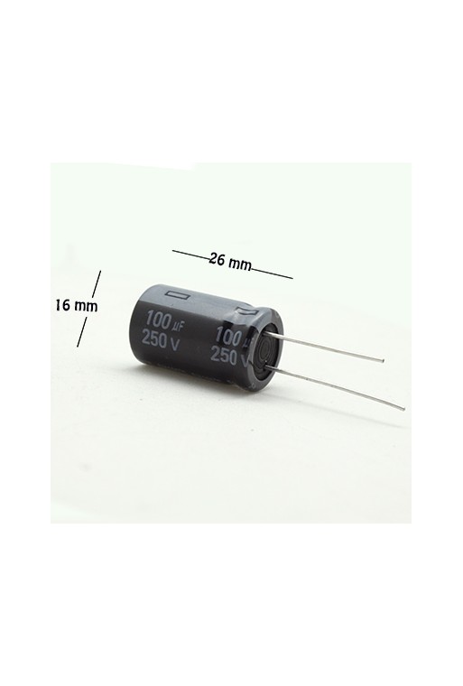 CE-100-250V Capacitor Electrolítico 100uF 250V 105C