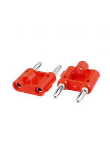 PLUG-BN-D-R Plug Banana Doble Color Rojo