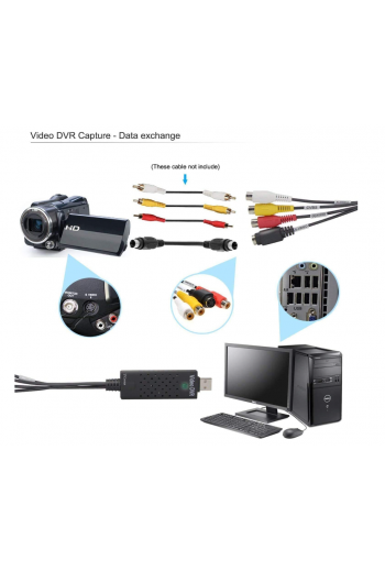 130-120 Capturadora de Video USB Easy Cap, VHS a DVD