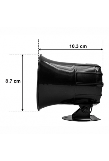 185-509 Sirena Electrónica Automotriz Universal de 6 Tonos, Tono Automático, 12VDC, 20W, 110dB