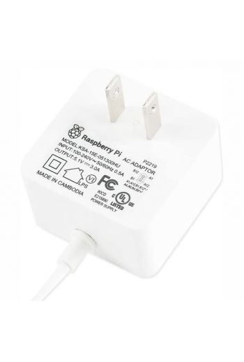 KSA-15E-051300HU Eliminador Fuente para Raspberry PI 4, 5V 3A, Oficial