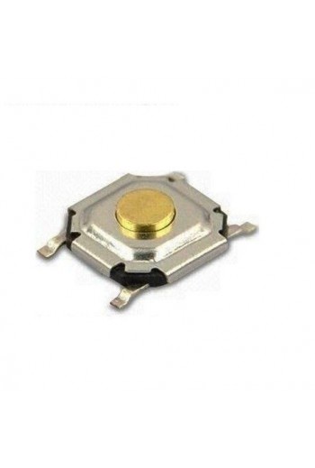 835-387 Mini Switch para DVD y Autoestereo Cuadrado Boton Color Dorado Altura 1.5mm TS-028
