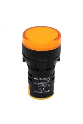 245-1012 Indicador Luminoso para Tableros 110VAC Color Amarillo