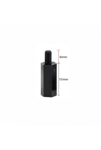 SEP-PLA-12 Separador Hexagonal Macho Hembra M3 12mm de Nylon Plástico Sin Tornillo