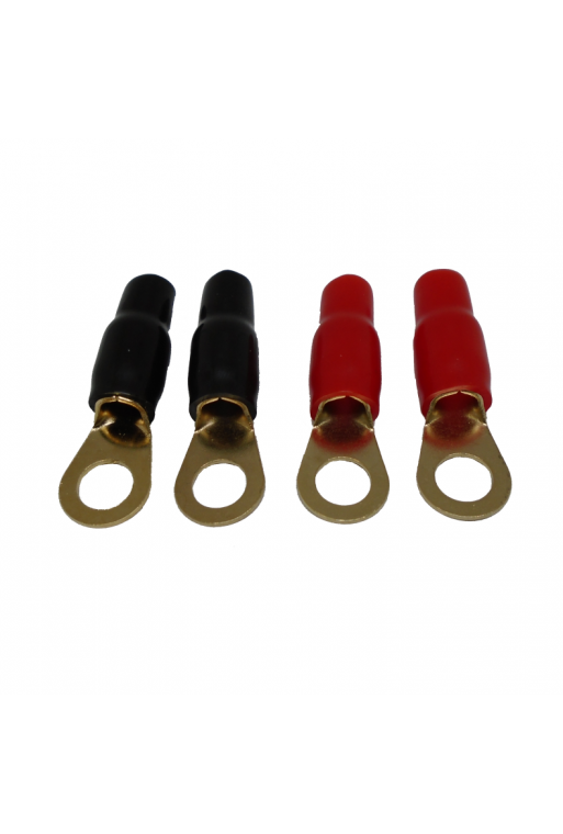 520-928 Kit de 4 Terminales con Aislante Tipo de Ojillo para Cables Calibre 6AWG
