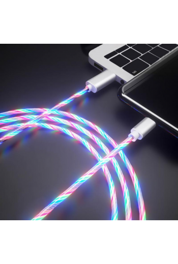 700-057 Cable USB 2.0 A USB Tipo C, 1 Metro, Conector Magnético, Iluminación LED