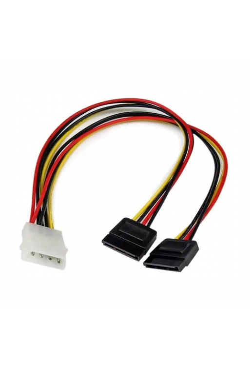 700-115 Cable de Alimentación Adaptador Molex Hembra 4 Pines a 2 X SATA 6" Macho