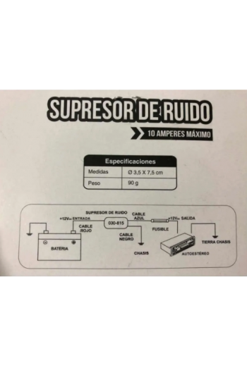 030-815 Supresor de Ruido de 10A para Audio Automotriz